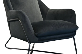Romeo Lounge Chair – Dark Grey Velvet- 33% Off