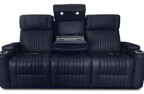 Aire Black Leather Power Reclining Sofa-16% Off