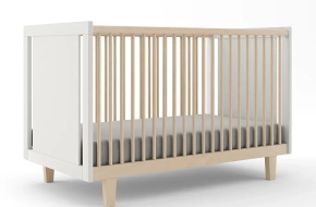 Rhea Crib – Birch/White(Open box) – 40% Off