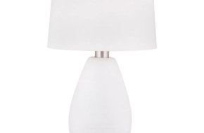 CLASSIQUE TABLE LAMP PORCELAIN WHITE STAINLESS STEEL- 30% Off