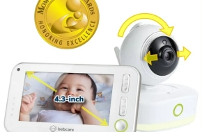 Bebcare Motion 4.3″ Digital Video Baby Monitor, 2-Way Audio, Temperature, Music, Night Vision, Pan-and-Tilt, 1,000ft, up to 4 Cams-20% Off